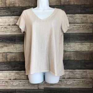 J. Jill Perfect Pima V-Neck Print Tee (shirt)